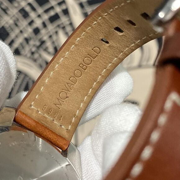 Movado BOLD Verso 20375235 Brown Leather Strap Quartz Analog Dial Men Wristwatch main image 8